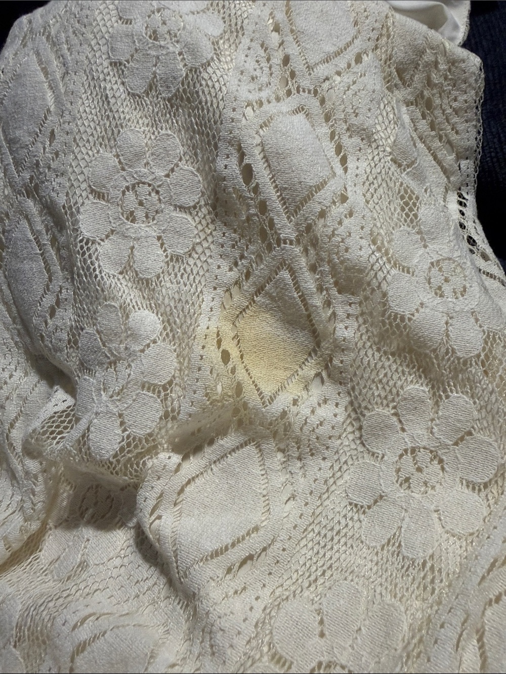 Cupshe Cream Lace Maxi Dress with Tassel Tie - Picture 8 of 8